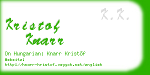 kristof knarr business card